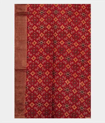 Maroon Printed Raw Silk Saree T2491853
