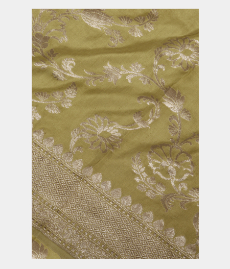Green Banaras Silk Saree T251084-image