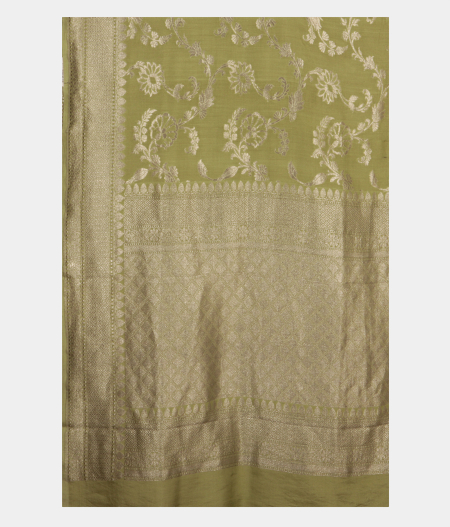 Green Banaras Silk Saree T2510844