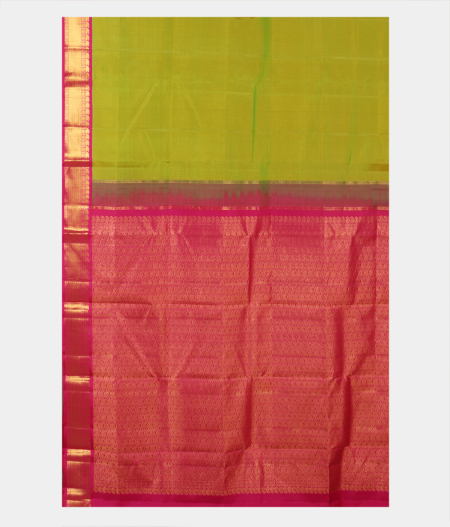 Green Handwoven Kanjivaram Silk Saree T2448034