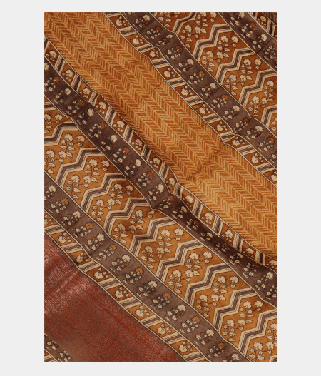 Multicolour Tussar Printed Saree T252112-image