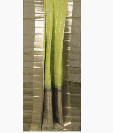 Green Handwoven Kanjivaram Silk Saree T2516132