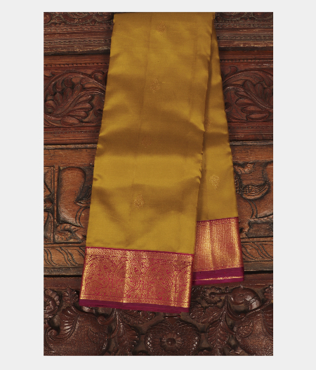 Mehandi green Handwoven Kanjivaram Silk Saree T250037-image
