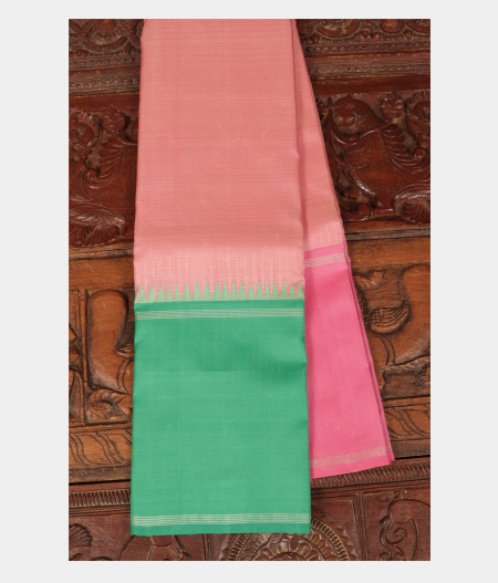 Light Pink Handwoven Kanjivaram Silk Saree T250519-image