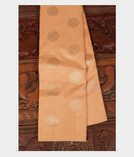 Beige Handwoven Kanjivaram Silk Saree T250705-image