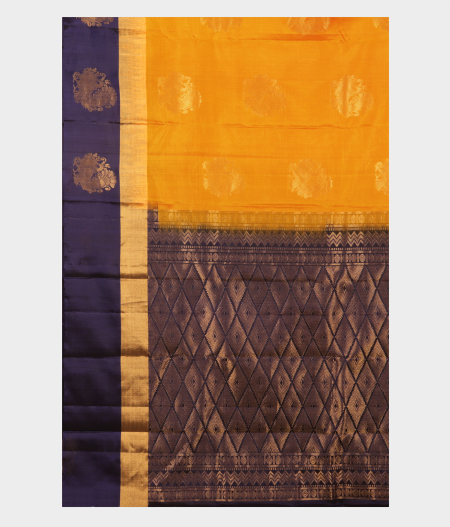 Yellow Soft Silk Saree T2425074