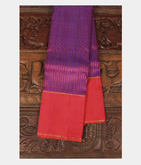 Purple Handwoven Kanjivaram Silk Saree T251654-image
