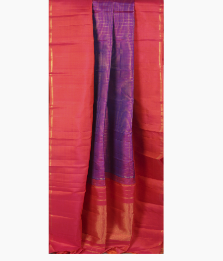 Purple Handwoven Kanjivaram Silk Saree T2516542