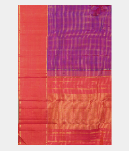 Purple Handwoven Kanjivaram Silk Saree T2516544