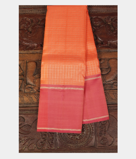 Peach Handwoven Kanjivaram Silk Saree T252710-image
