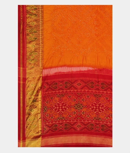 Orange Bandhani Patola Silk Saree T2518154