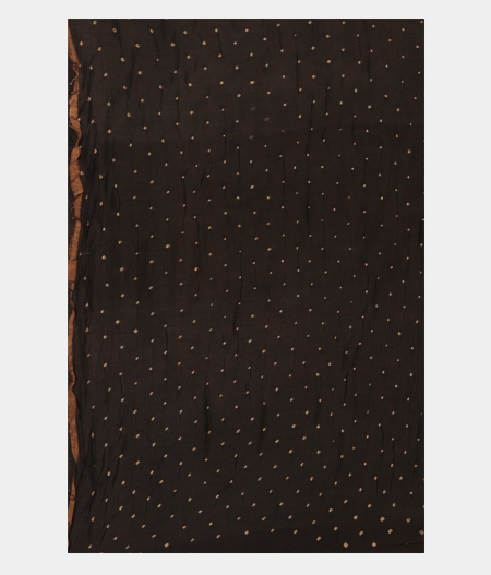 Beige Bandhani Tussar Saree T2518313