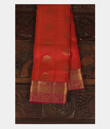 Pinkish Orange Soft Silk Saree T246996-image