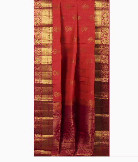 Pinkish Orange Soft Silk Saree T2469962