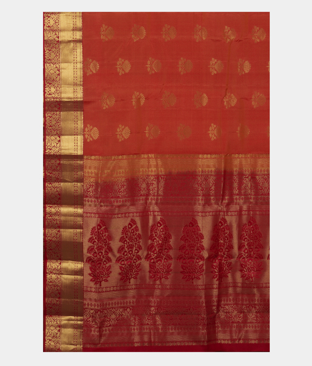 Pinkish Orange Soft Silk Saree T2469964