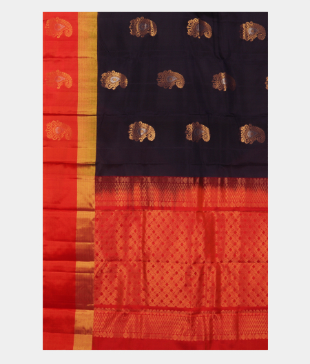  Midnight Blue Soft Silk Saree T2423304