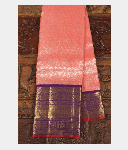 Peach Handwoven Kanjivaram Silk Saree T205883-image