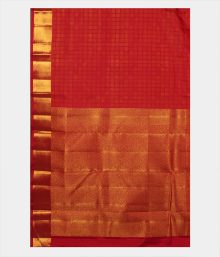 Red Handwoven Kanjivaram Silk Saree T2435044