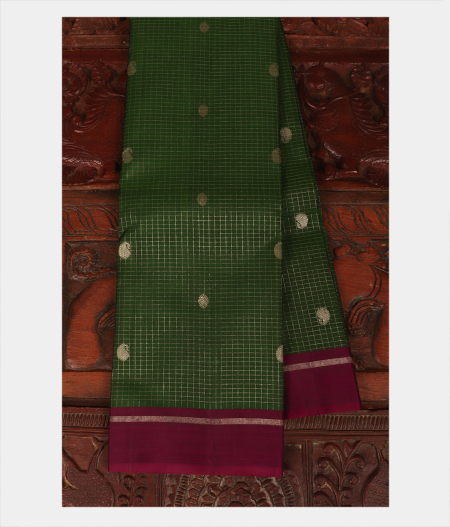 Green Handwoven Kanjivaram Silk Saree T252729-image