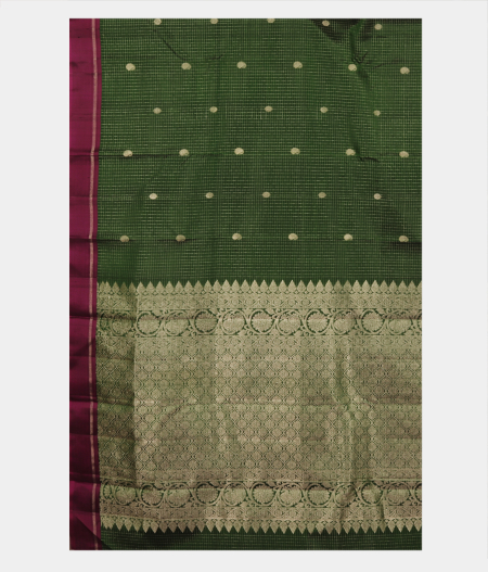 Green Handwoven Kanjivaram Silk Saree T2527294