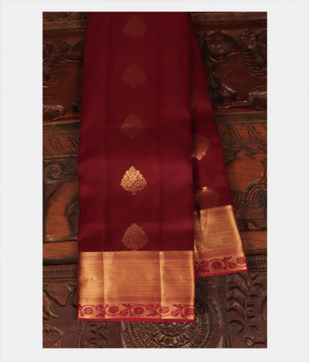 Maroon Soft Silk Saree T247001-image