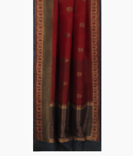 Red Banaras Organza Saree T2364122