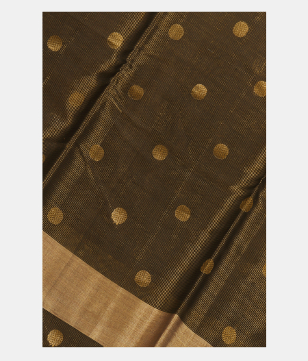 Black Silk Cotton SareeT242252-image