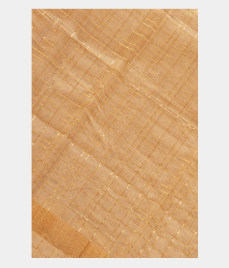 Beige Silk Cotton Saree T242417-image