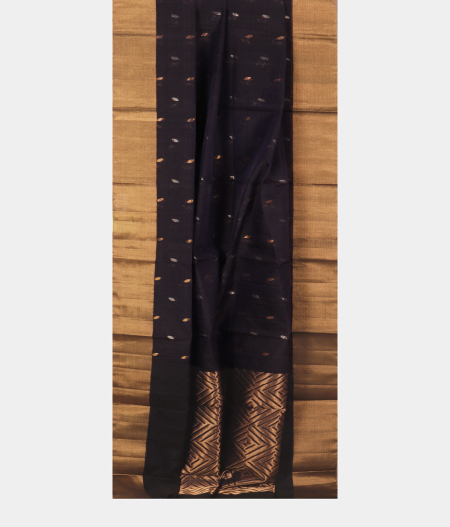 Midnight Blue Silk Cotton Saree T2424882