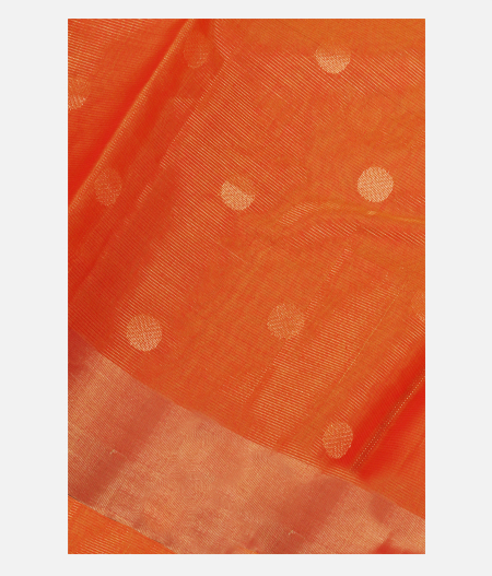 Orangish Rust Silk Cotton Saree T242254-image