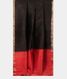 Black Woven Raw Silk Saree T2314782