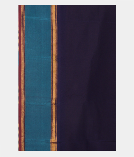 Blue Printed Soft Silk Saree T2495983