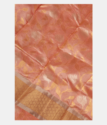 Peach Chanderi Silk Saree T226913-image