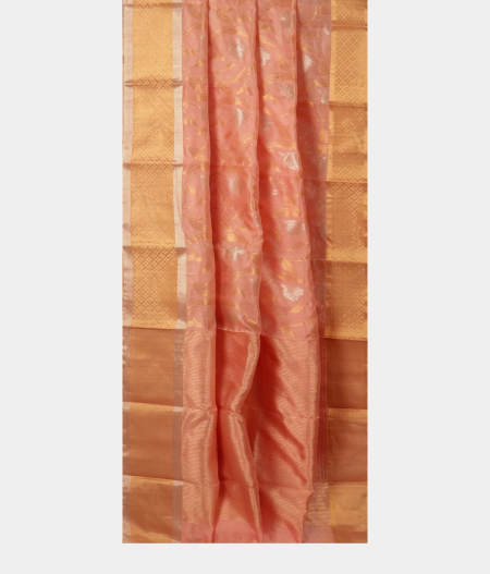 Peach Chanderi Silk Saree T2269132