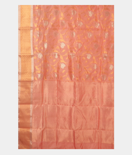 Peach Chanderi Silk Saree T2269134