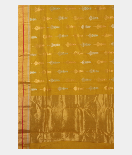 Mehndi Green Chanderi Silk Saree T2269394