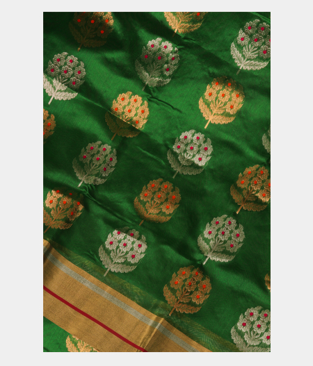 Green Chanderi Silk Saree T226926-image