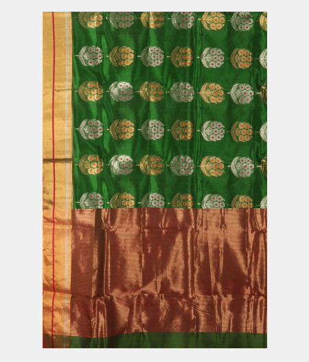 Green Chanderi Silk Saree T2269264