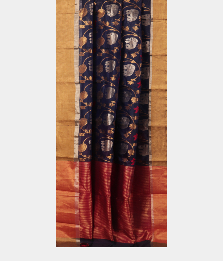 Blue Chanderi Silk Saree T2269302