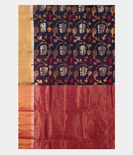 Blue Chanderi Silk Saree T2269304