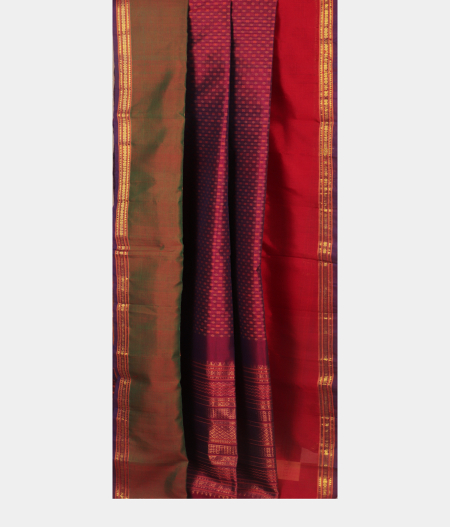 Purple Silk Cotton Saree T2381732