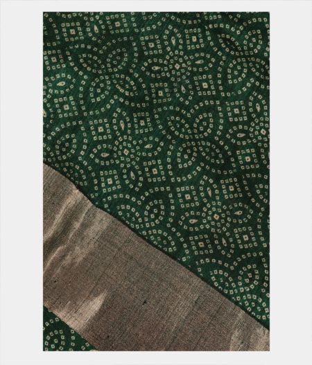 Green Tussar Printed Saree T247500-image