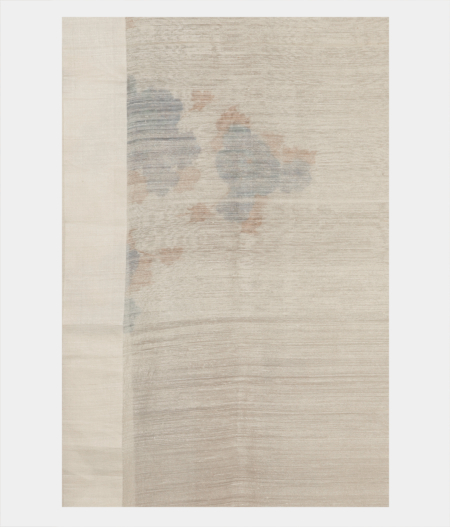 White Tussar Printed Saree T997103