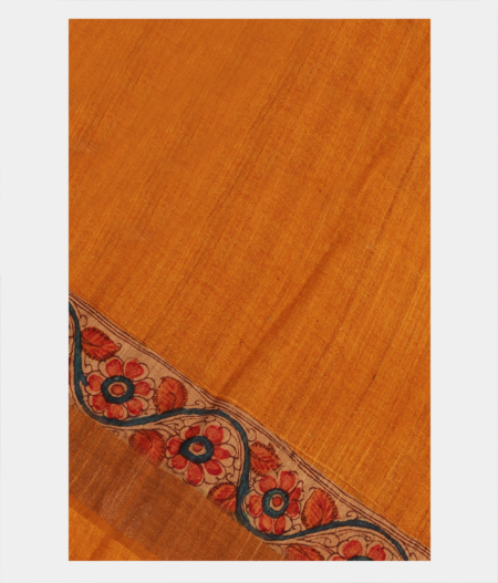 Yellow Tussar Printed Saree T248234-image