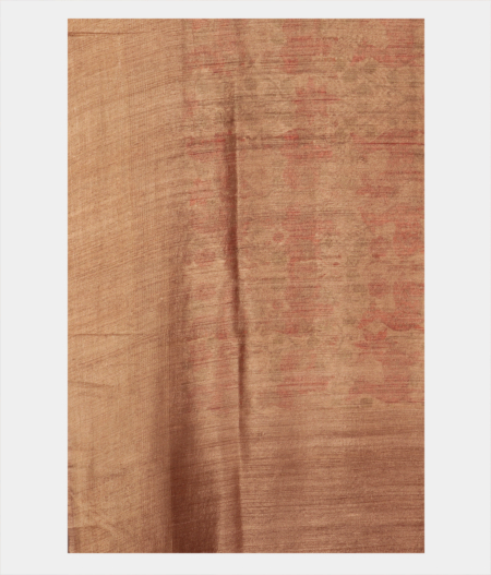 Beige Tussar Printed Saree T1507413