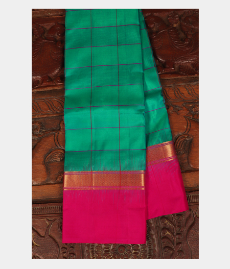 Greenish Blue Soft Silk Saree T243697-image