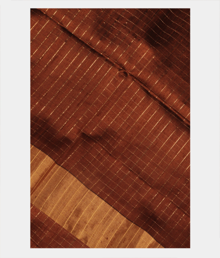Brown Woven Raw Silk Saree T240256-image