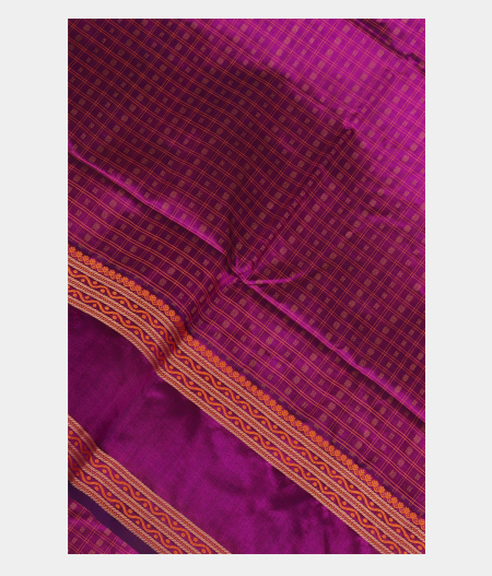 Pinkish Purple Silk Cotton Saree T238242-image
