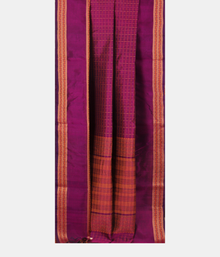 Pinkish Purple Silk Cotton Saree T2382422