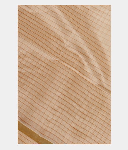 Off-White Silk Cotton Saree T238304-image